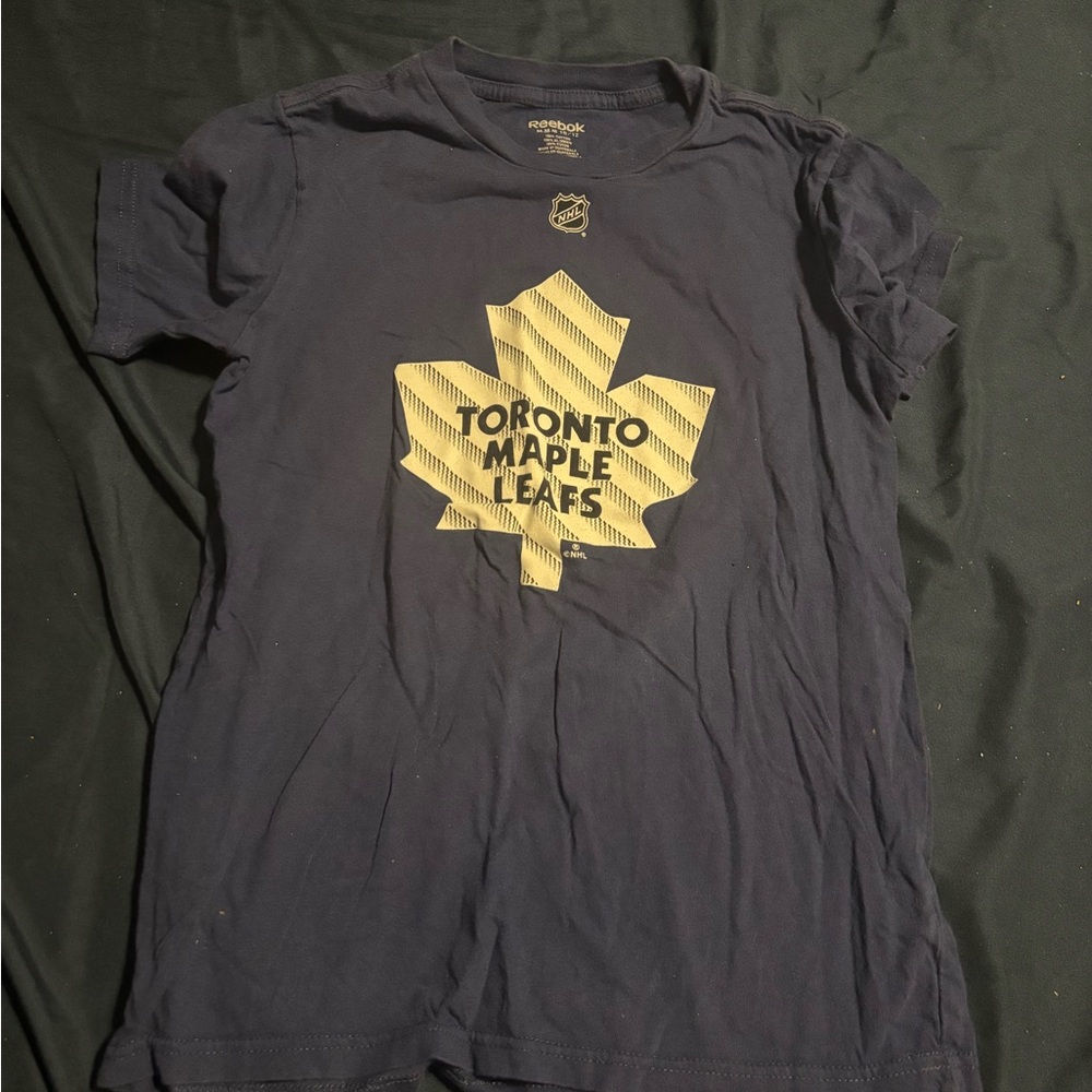 Reebok Navy Blue Toronto Maple Leafs Tee